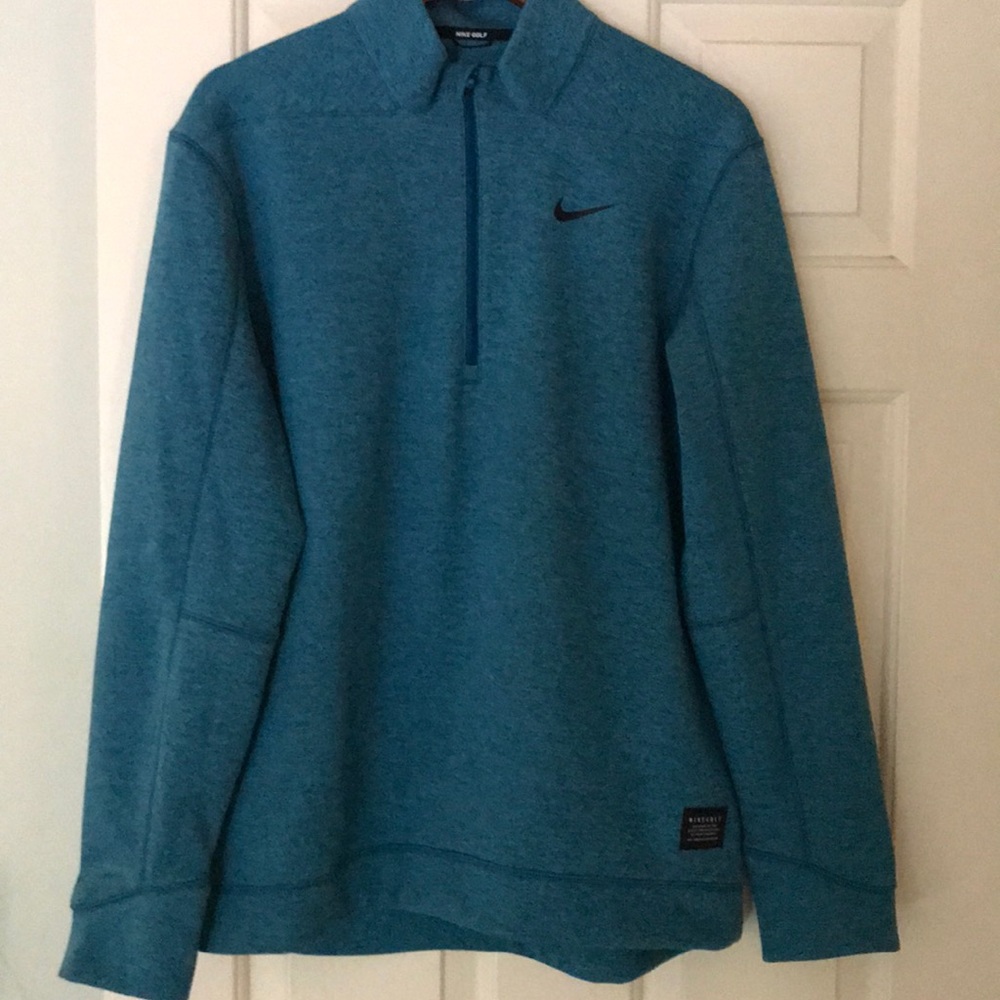 Nike Golf Blue Dri-FIT Long Sleeve Half Zip Wind